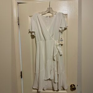 Altar'd State White Mini Wrap Dress